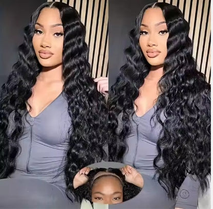 Glueless Wigs 70 Human Hair Pre Plucked Pre Cut 200 Density Transparent HD Lace Frontal Wigs  Loose Deep Wave Wigs