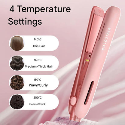 Gentlemen's Bangs Two-in-one Straight Hair Curler With Ion Hair Care, Compact And Portable, Suitable For Dormitory Use