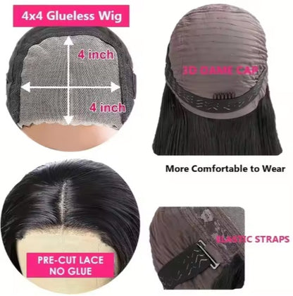 Glueless Wigs 70 Human Hair Pre Plucked Pre Cut 200 Density Transparent HD Lace Frontal Wigs  Loose Deep Wave Wigs